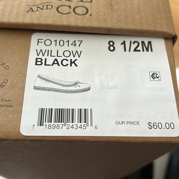 FRYE NWT never worn willow black flats women’s size 81/2 - Picture 2 of 5